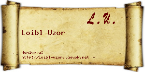 Loibl Uzor névjegykártya